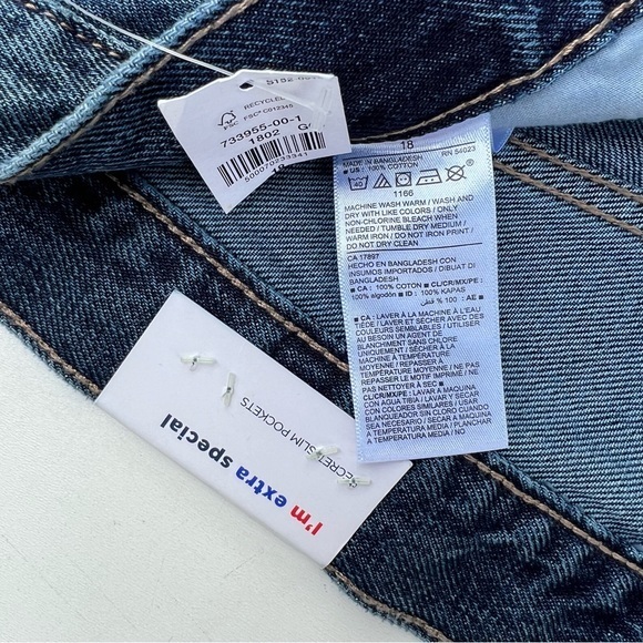 NEW! Old Navy high-rise slouchy crop jean raw hem button front 5-pocket style - Picture 6 of 13